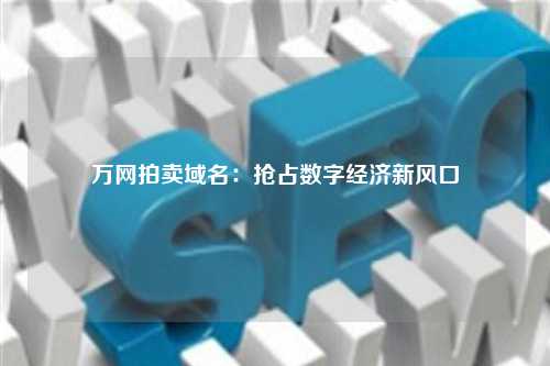 万网拍卖域名：抢占数字经济新风口